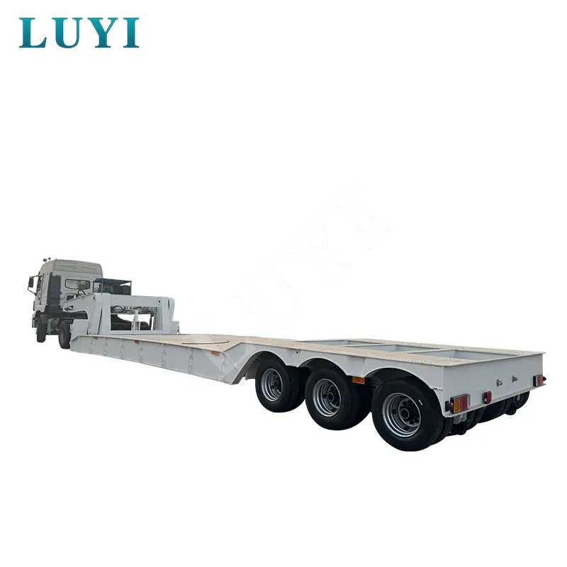 3‑line 6‑axle low‑bed flatbed semi‑trailer with detachable gooseneck