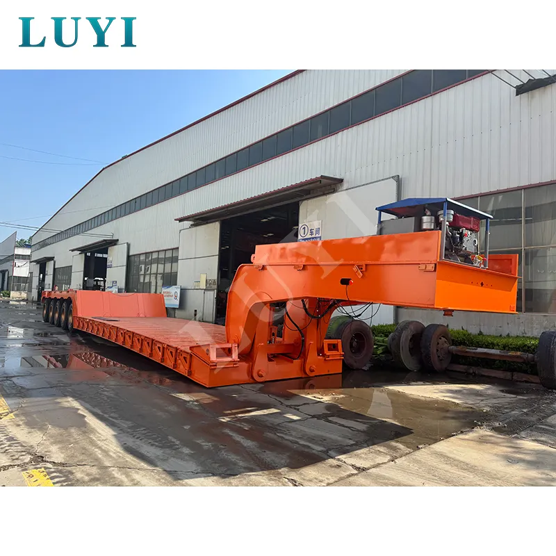 5‑axle gooseneck detachable low‑bed semi‑trailer