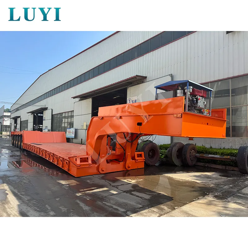 5‑axle gooseneck detachable low‑bed semi‑trailer