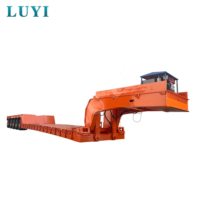 5‑axle gooseneck detachable low‑bed semi‑trailer