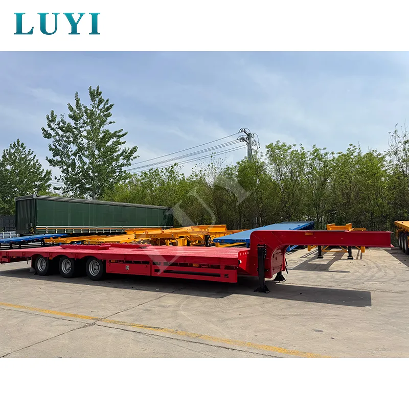 3‑axle 11m low‑bed semi‑trailer with 30‑60 tons load capacity