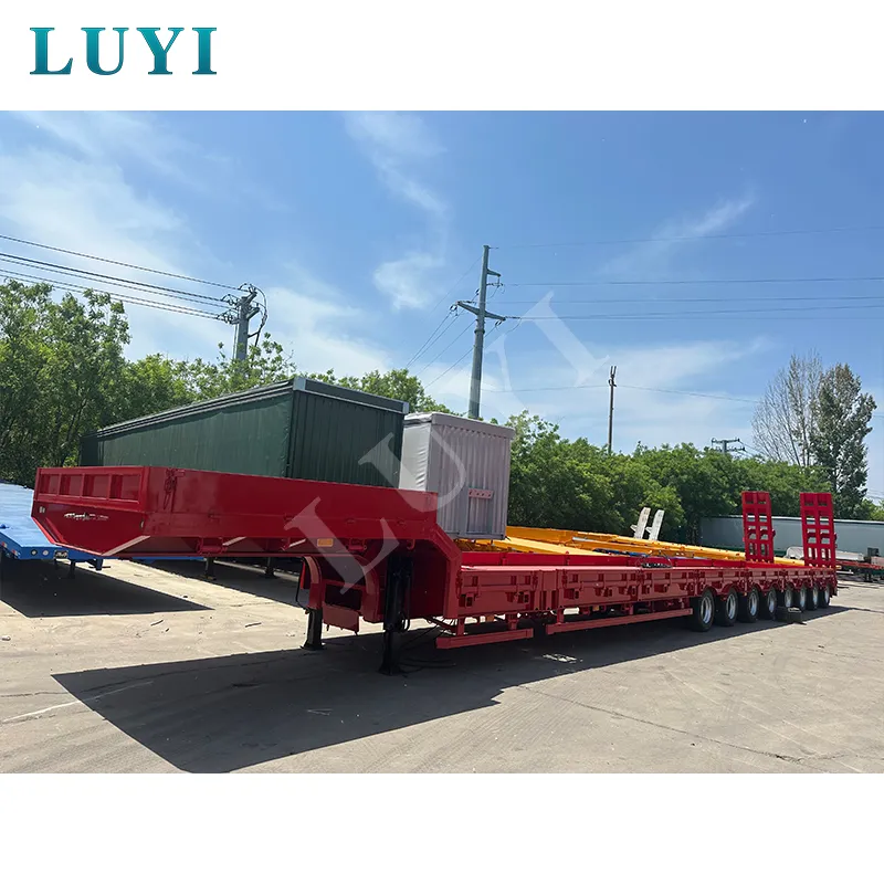 8‑axle extendable low‑bed semi‑trailer