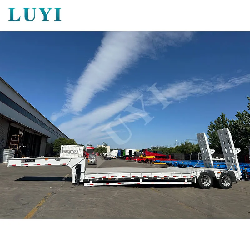 two‑axle low‑bed semi‑trailer