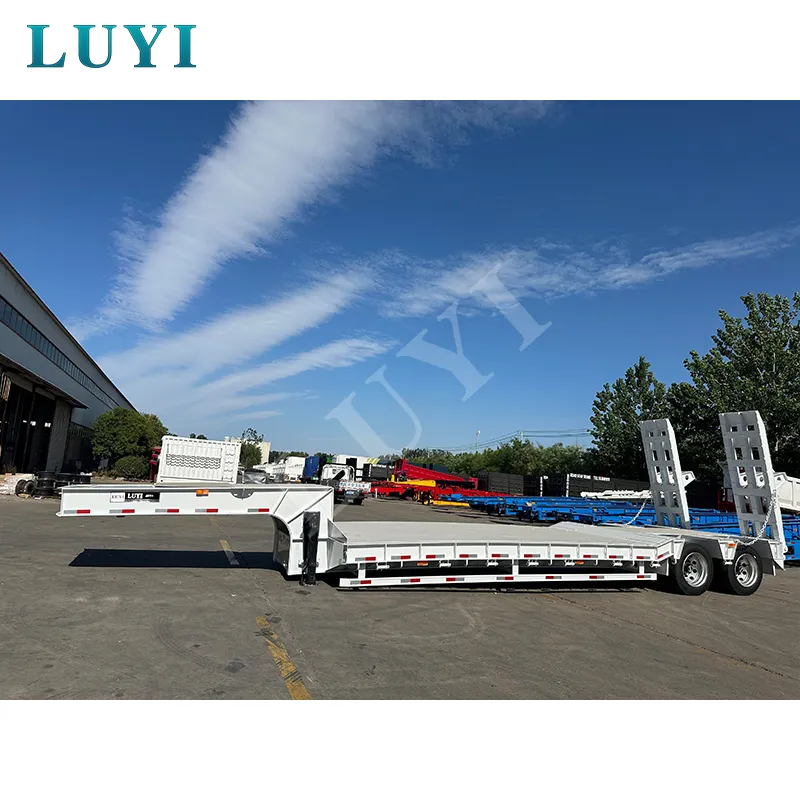 two‑axle low‑bed semi‑trailer