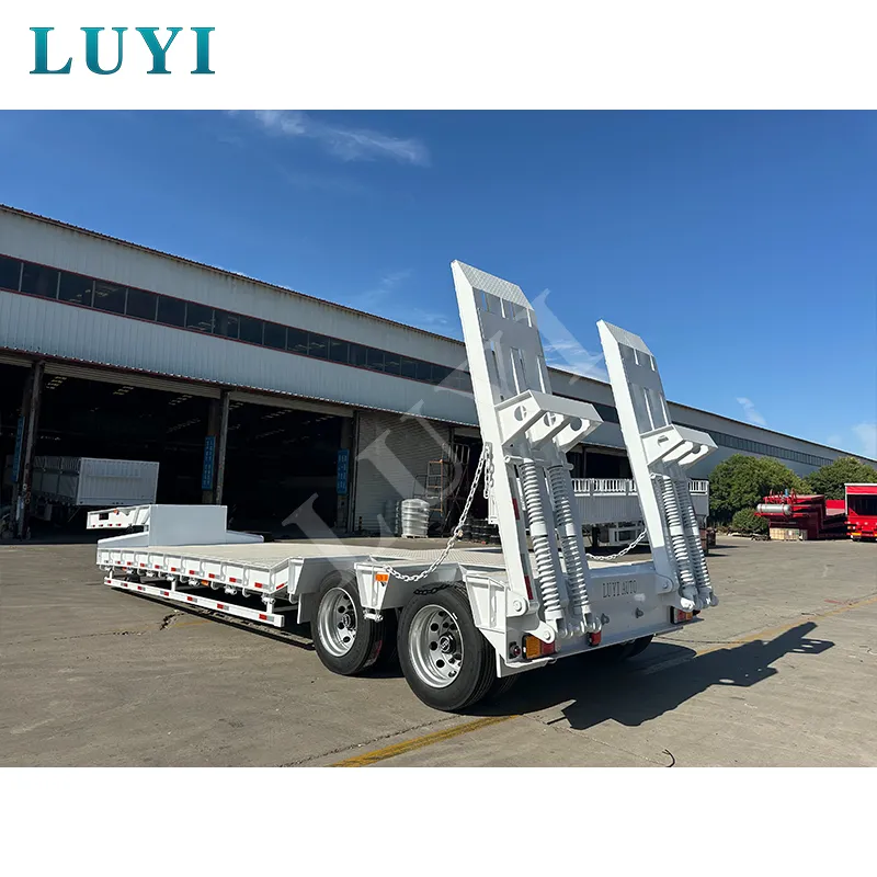 two‑axle low‑bed semi‑trailer