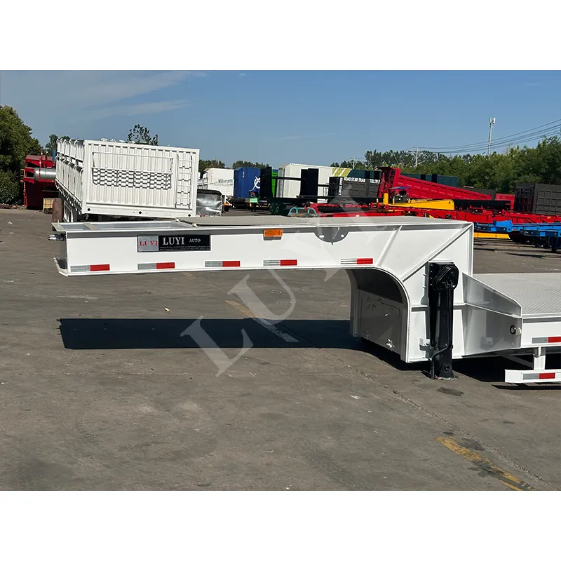 two‑axle low‑bed semi‑trailer