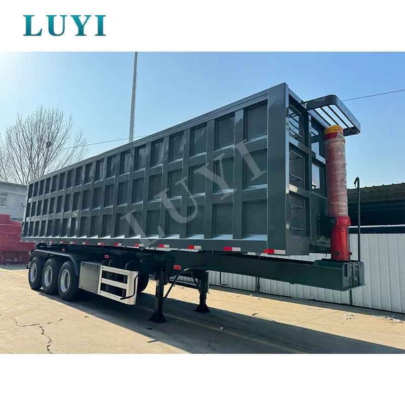 3‑axle rear‑tipping semi‑trailer