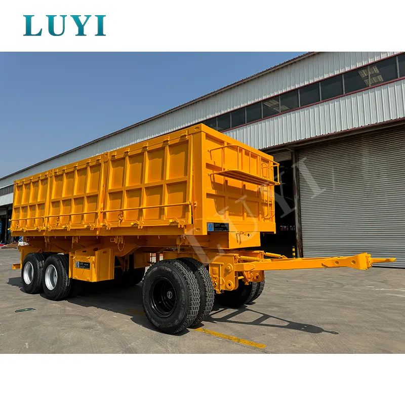 Push‑rod operated side tipping semi‑trailer