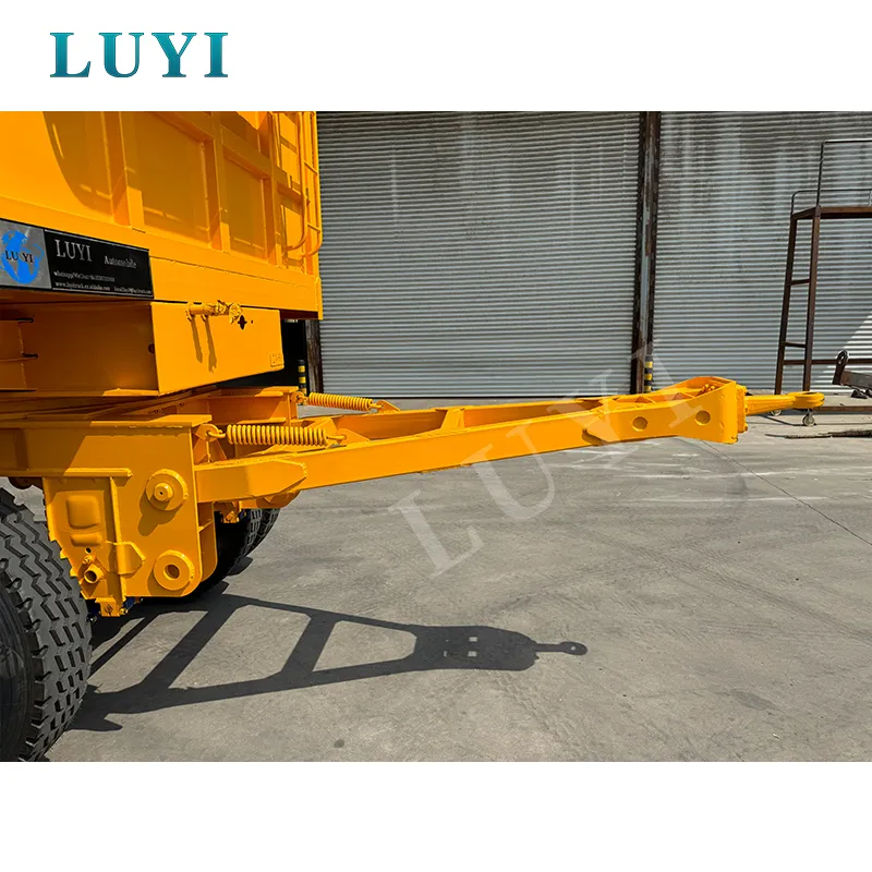 Side‑tipping semi‑trailer with push‑rod