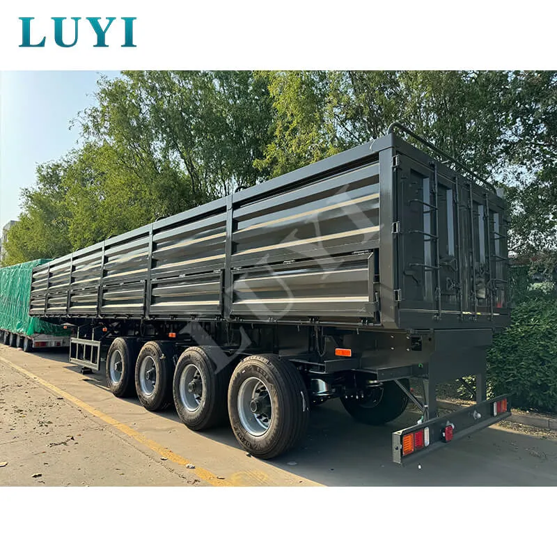 4‑axle full‑air‑bag side‑tipping semi‑trailer