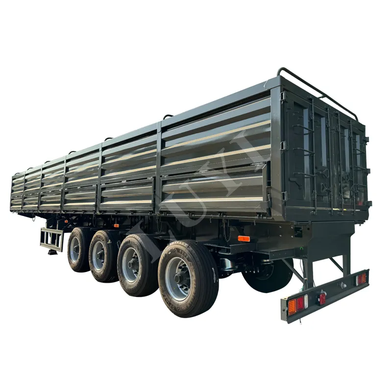 4‑axle full‑air‑bag side‑tipping semi‑trailer