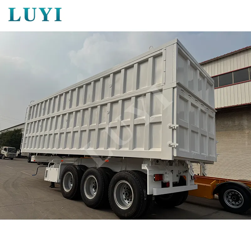 3‑axle 100‑ton rear‑tipping semi‑trailer