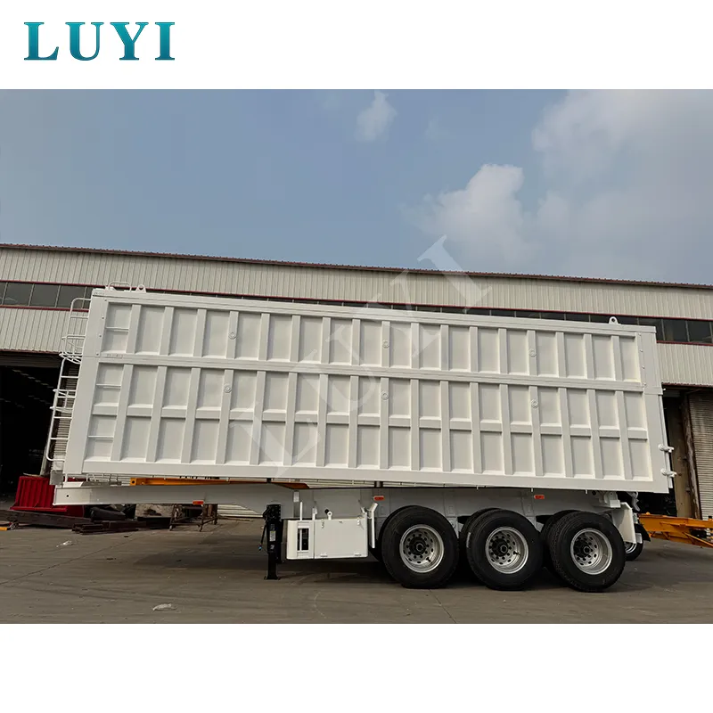 3‑axle 100‑ton rear‑tipping semi‑trailer
