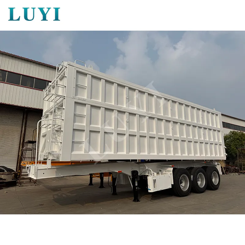 3‑axle 100‑ton rear‑tipping semi‑trailer