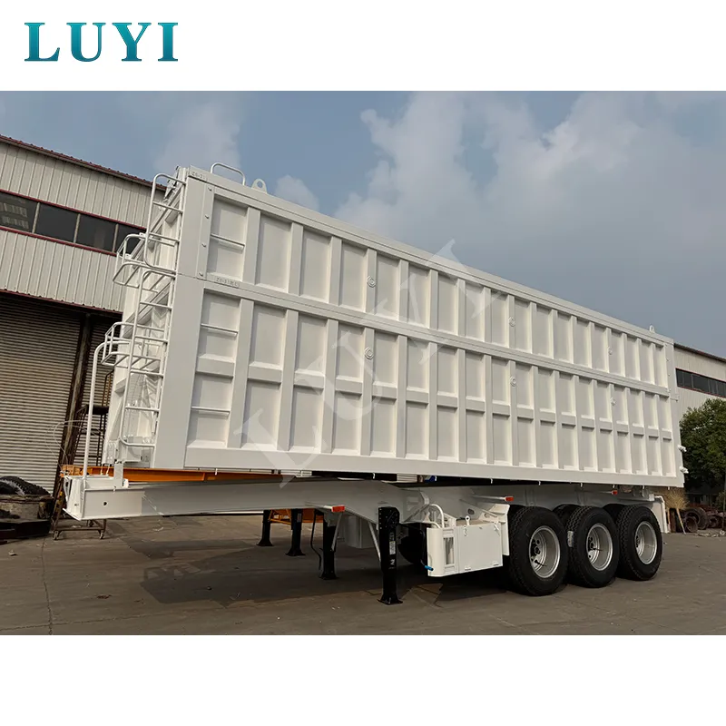 3‑axle 100‑ton rear‑tipping semi‑trailer