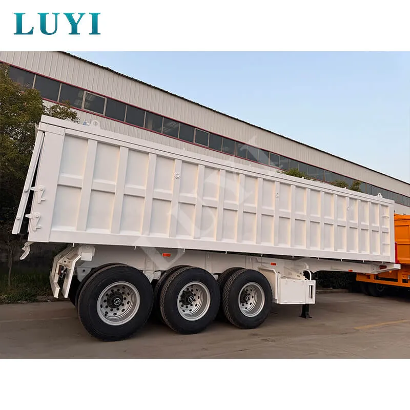 60‑ton Rectangular Tri‑axle Rear‑tipping Semi‑trailer