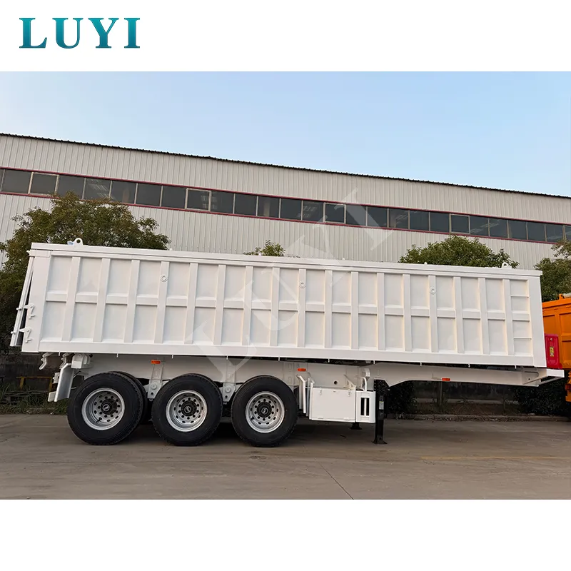 60‑ton Rectangular Tri‑axle Rear‑tipping Semi‑trailer