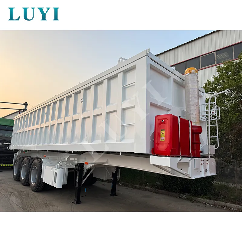 60‑ton Rectangular Tri‑axle Rear‑tipping Semi‑trailer