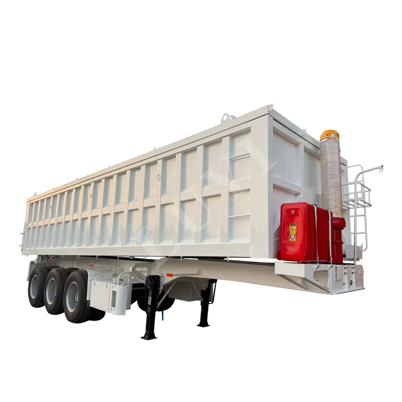 60‑ton Rectangular Tri‑axle Rear‑tipping Semi‑trailer
