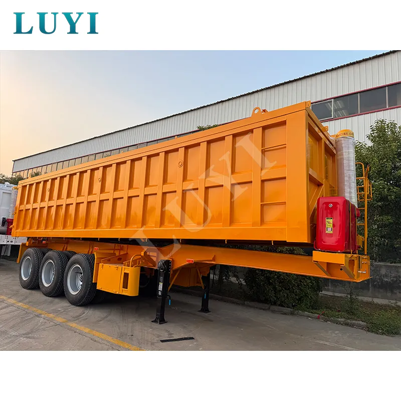60‑ton Rectangular Tri‑axle Rear‑tipping Semi‑trailer