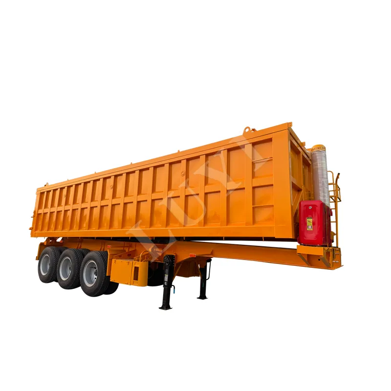 60‑ton Rectangular Tri‑axle Rear‑tipping Semi‑trailer