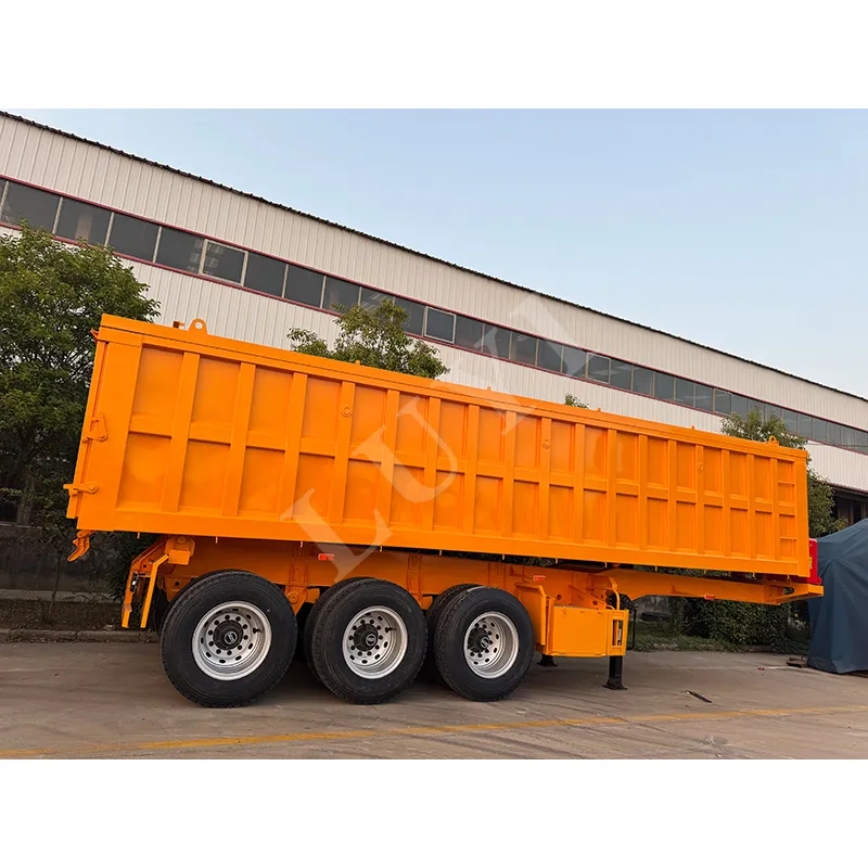60‑ton Rectangular Tri‑axle Rear‑tipping Semi‑trailer