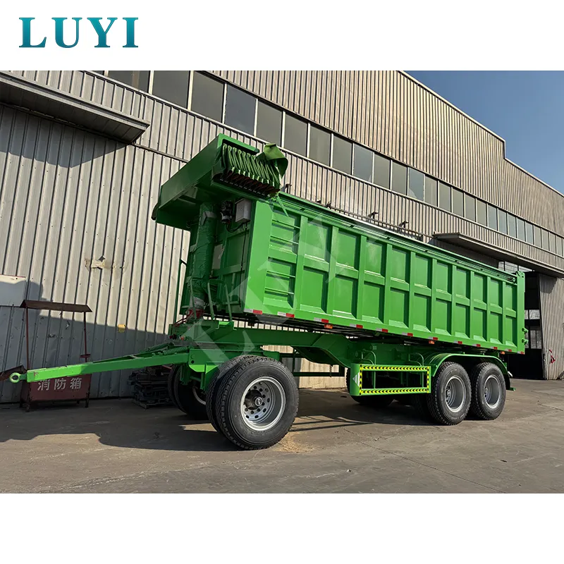 drawbar rear tipper semi-trailer