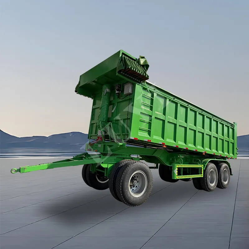 drawbar rear tipper semi-trailer