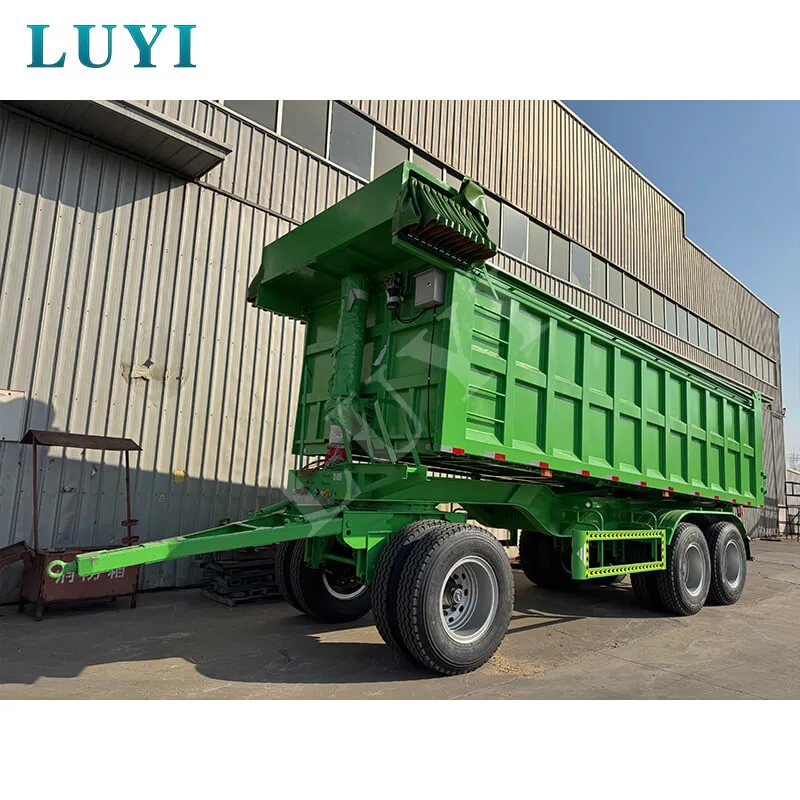 drawbar rear tipper semi-trailer
