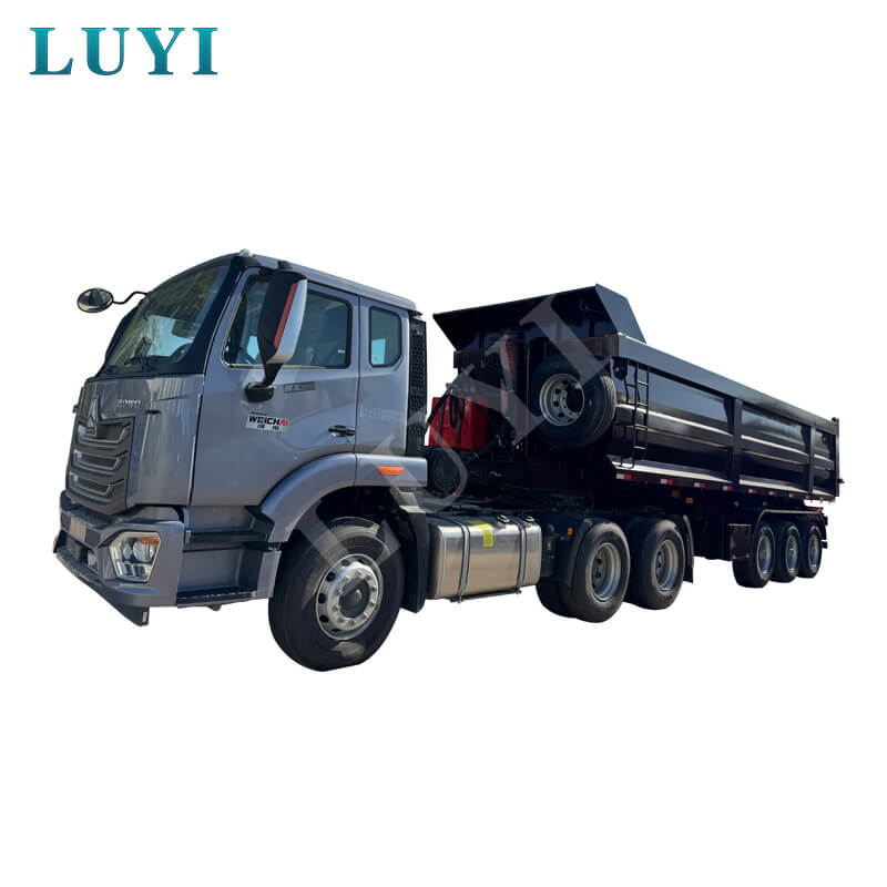 3 axle U-type rear tipper semi-trailer