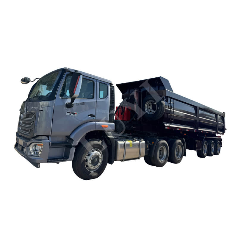 3 axle U-type rear tipper semi-trailer