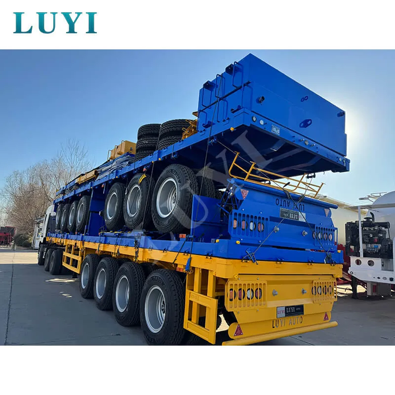 four-axle side tipping semi-trailer