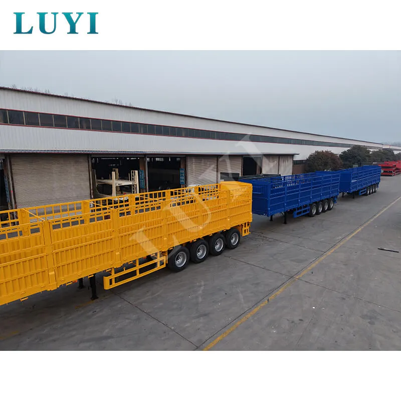 four-axle side tipping semi-trailer