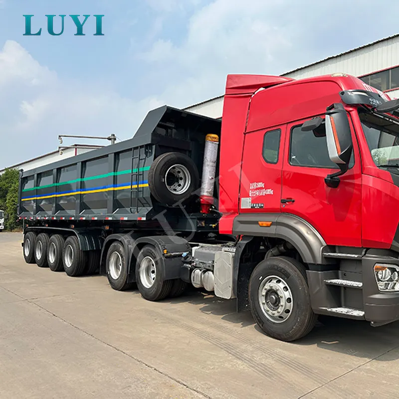 Rear tipper semi-trailers