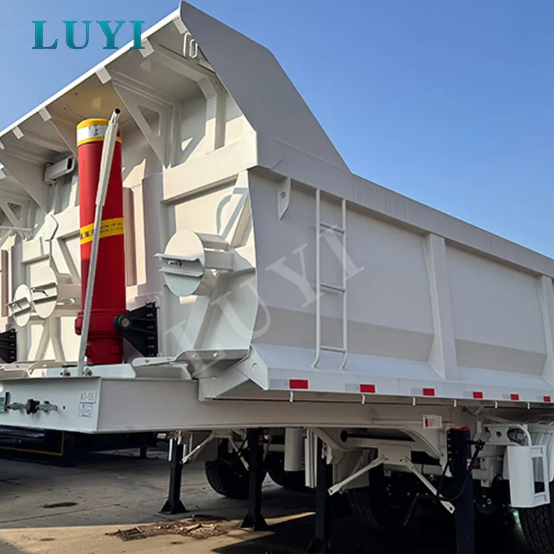 Rear tipper semi-trailers