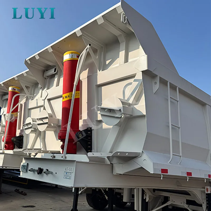 Rear tipper semi-trailers
