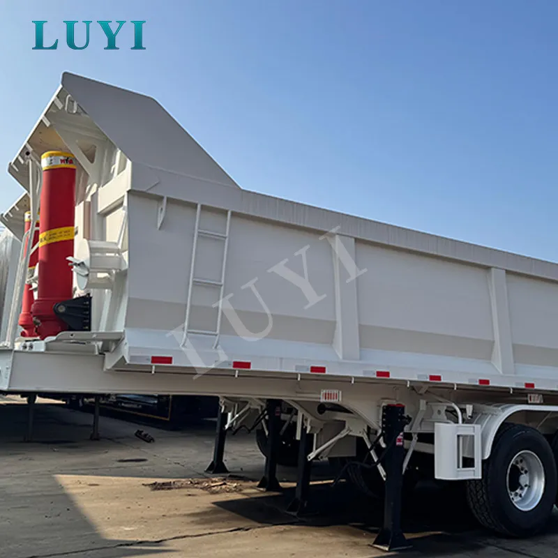 Rear tipper semi-trailers