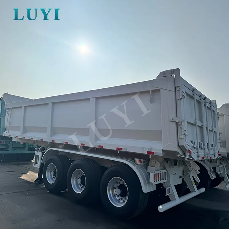 Rear tipper semi-trailers