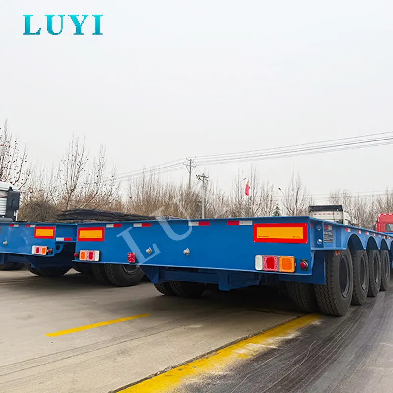 4 axle gooseneck low bed semi trailer