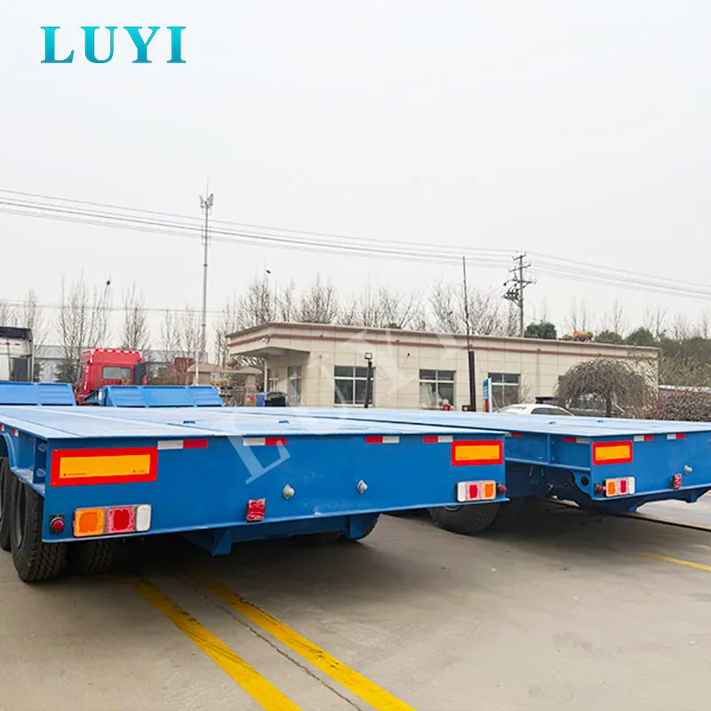 4 axle gooseneck low bed semi trailer