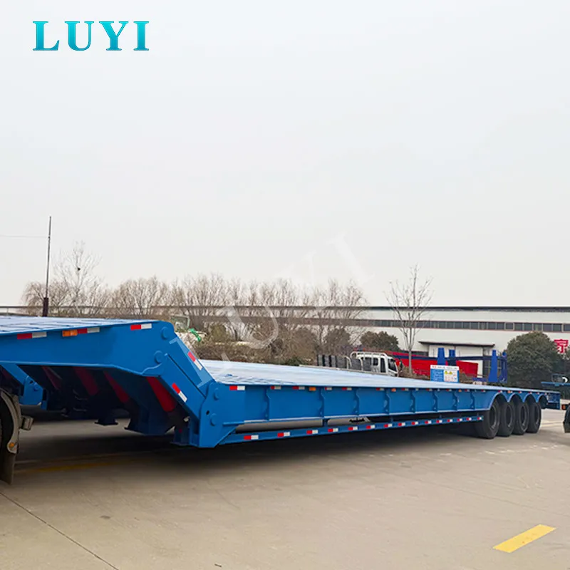 4 axle gooseneck low bed semi trailer