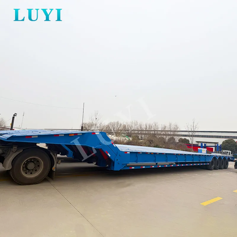 4 axle gooseneck low bed semi trailer