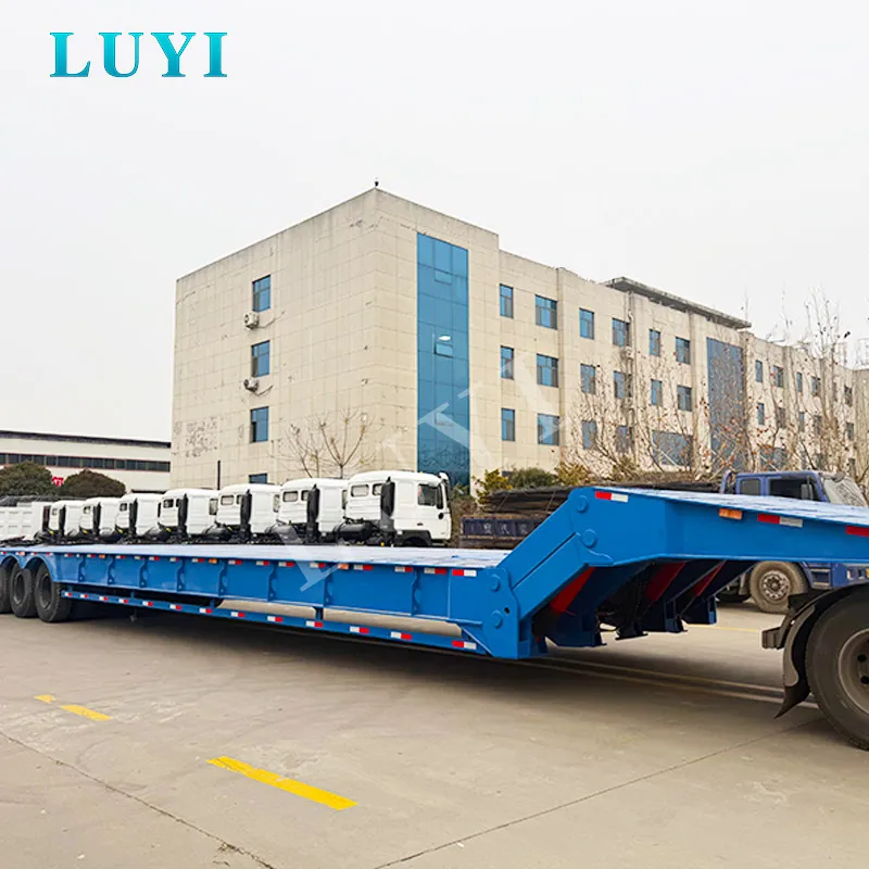 4 axle gooseneck low bed semi trailer