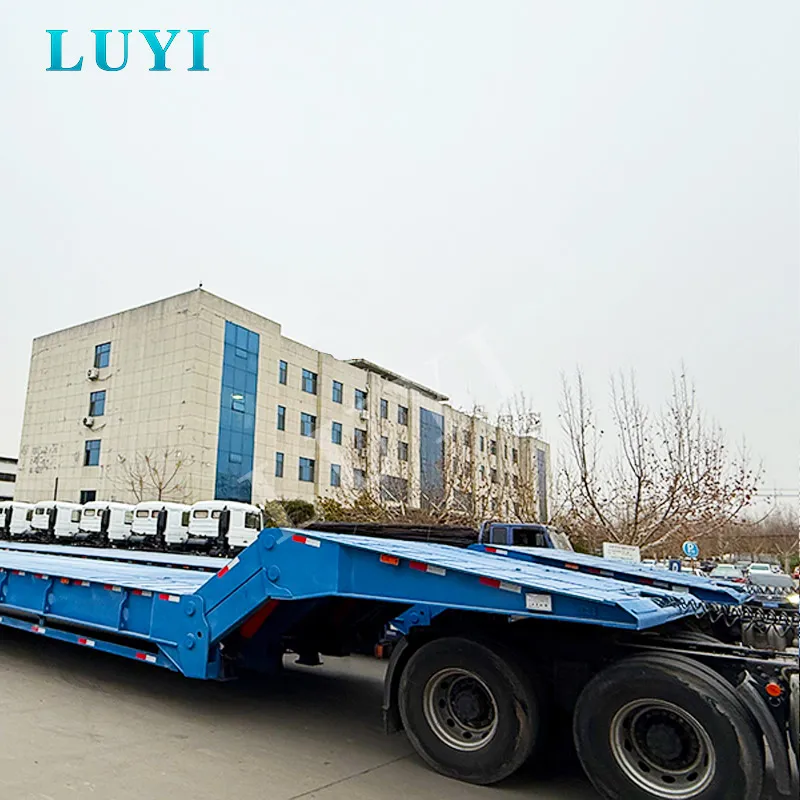 4 axle gooseneck low bed semi trailer