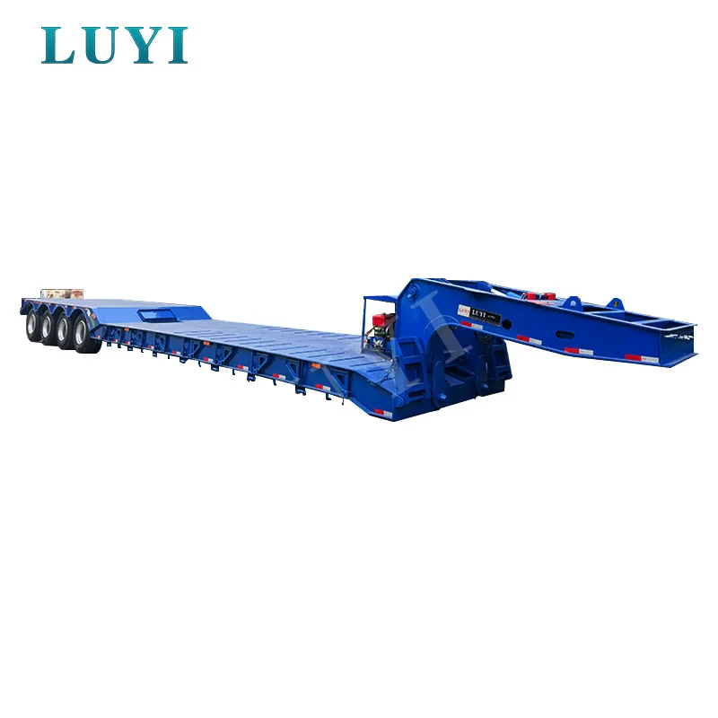 4-axle low flatbed semi-trailer