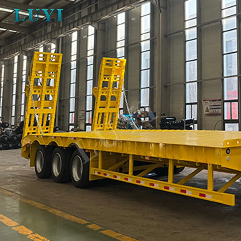 three axle low bed semi-trailer