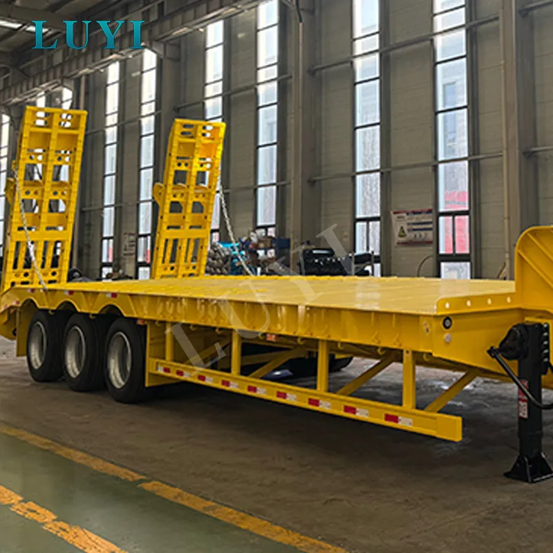 three axle low bed semi-trailer