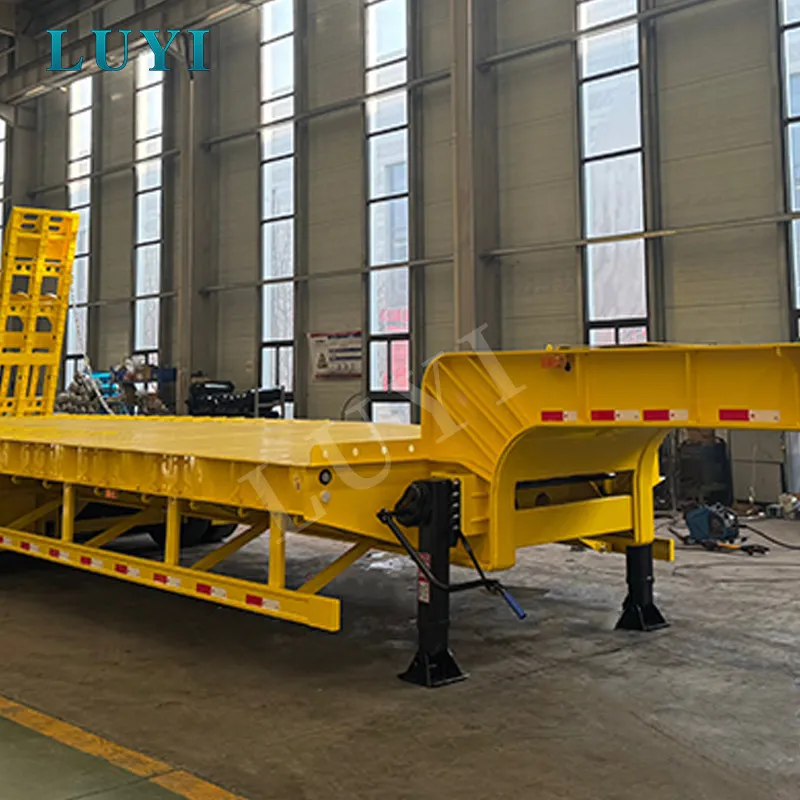 three axle low bed semi-trailer