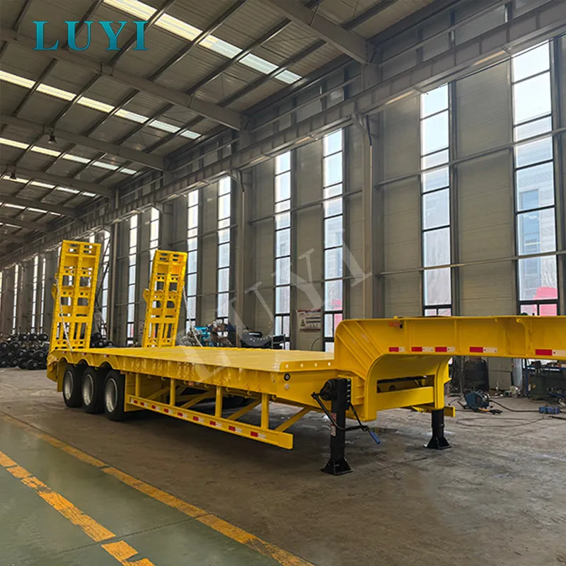 three axle low bed semi-trailer