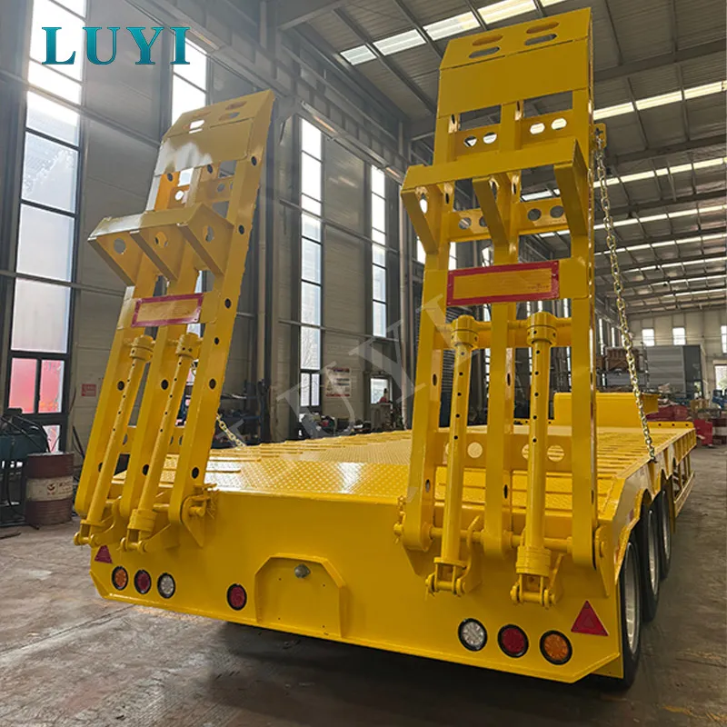 three axle low bed semi-trailer